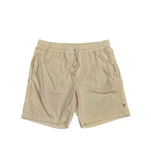 Maamgic cream loung sweat shorts mens medium Relaxed preppy streetwear neutral